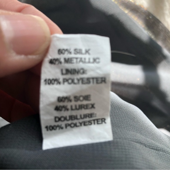 Ramy Brook Silk Metallic A- Line Dress Size 8 - Picture 8 of 10